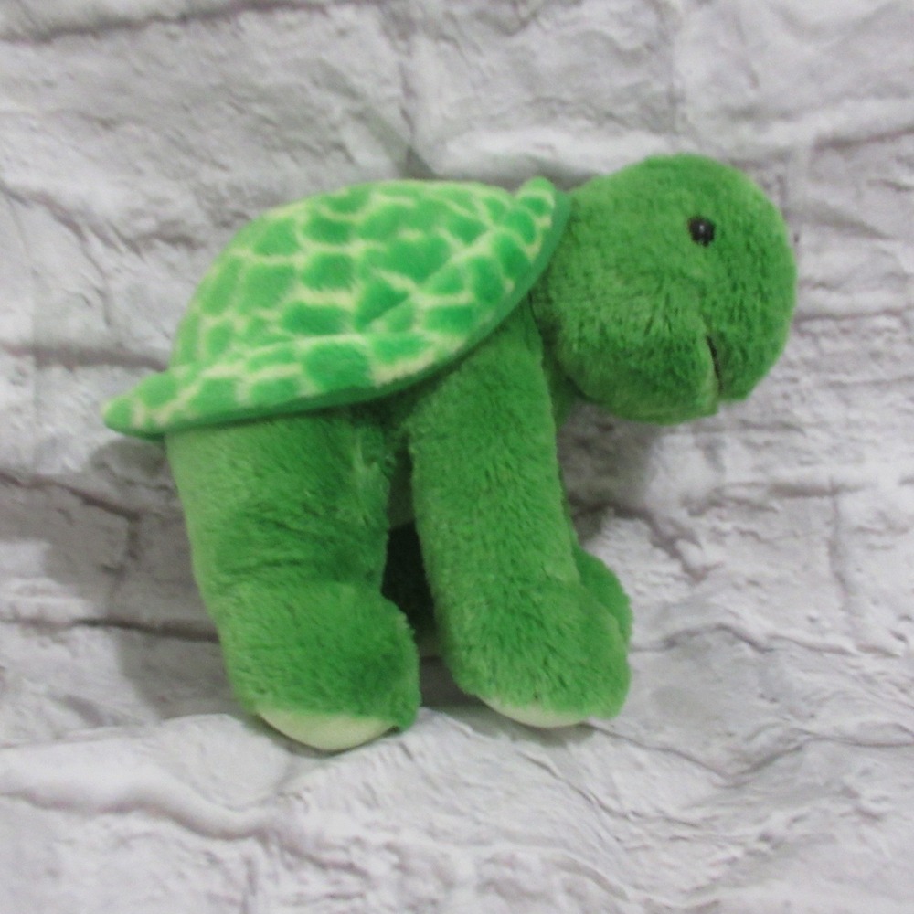Aurora Green Turtle Sitting Plush Stuffed Animal 12"